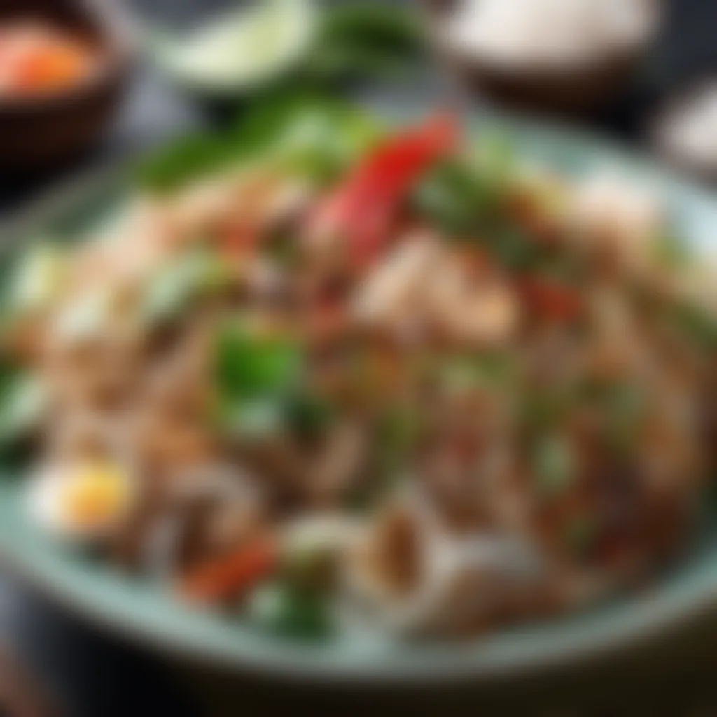 Fresh and vibrant ingredients for kway teow
