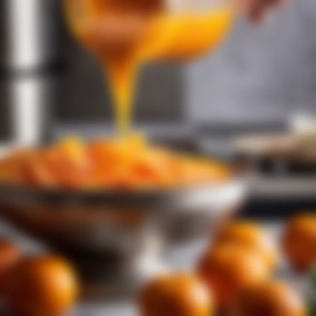 Clementines Being Blended