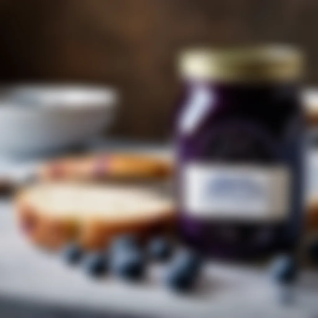 Jar of Homemade Blueberry Jam