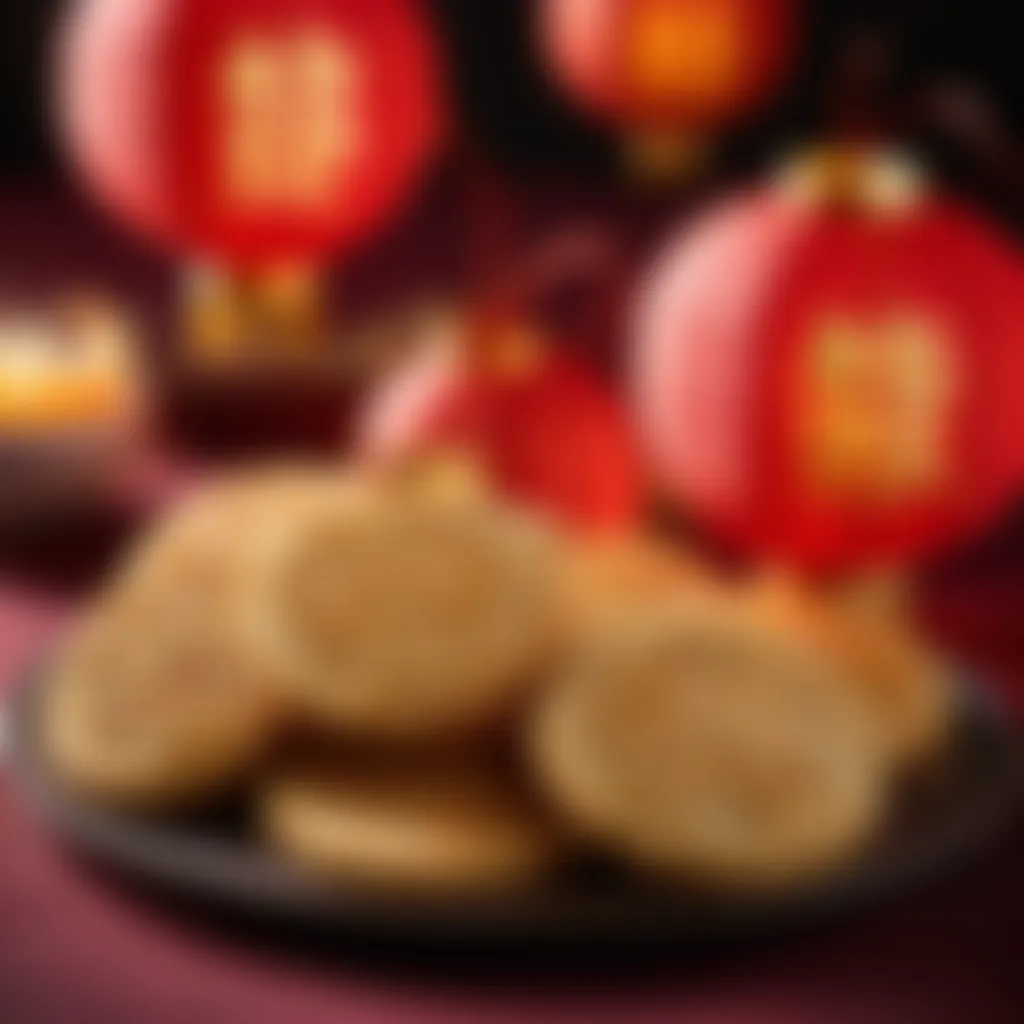 Butter cookies shaped as Chinese lanterns