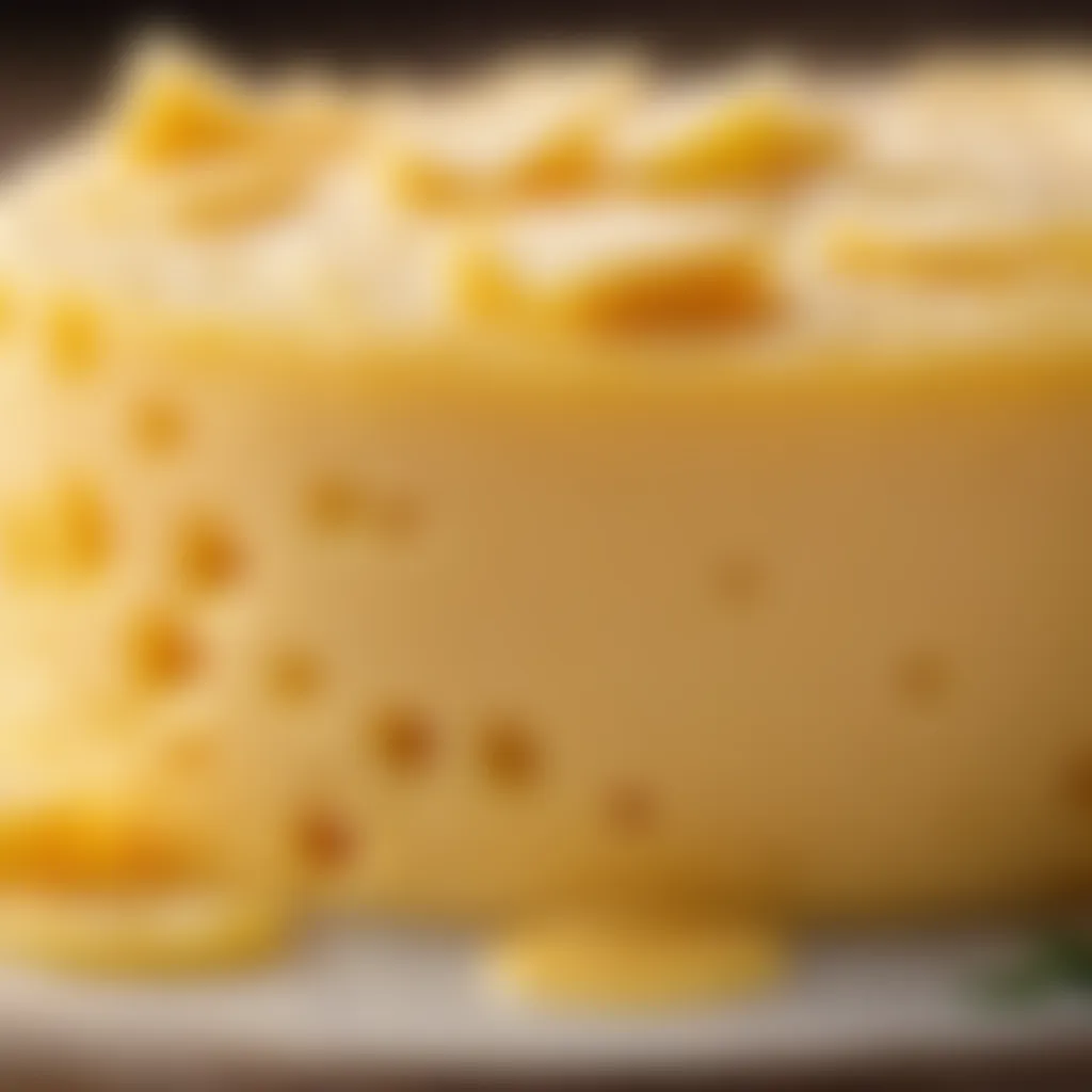 Cheese grits texture close-up