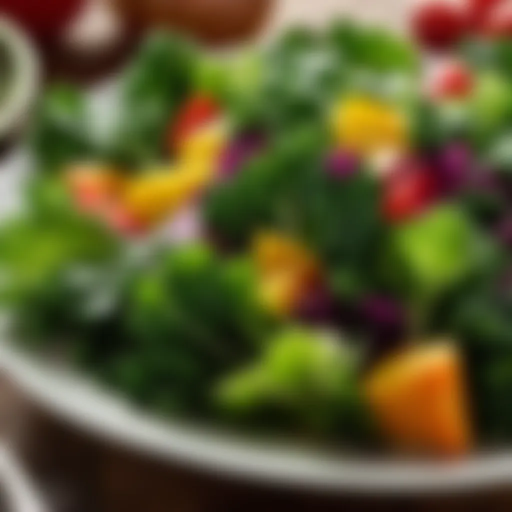Colorful vegetables for kale salad
