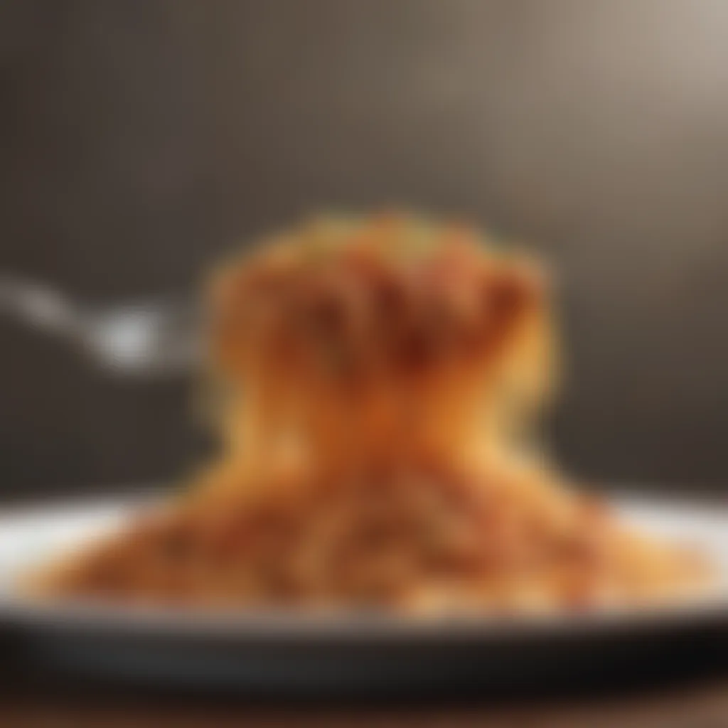 Creative spaghetti pasta plating inspiration