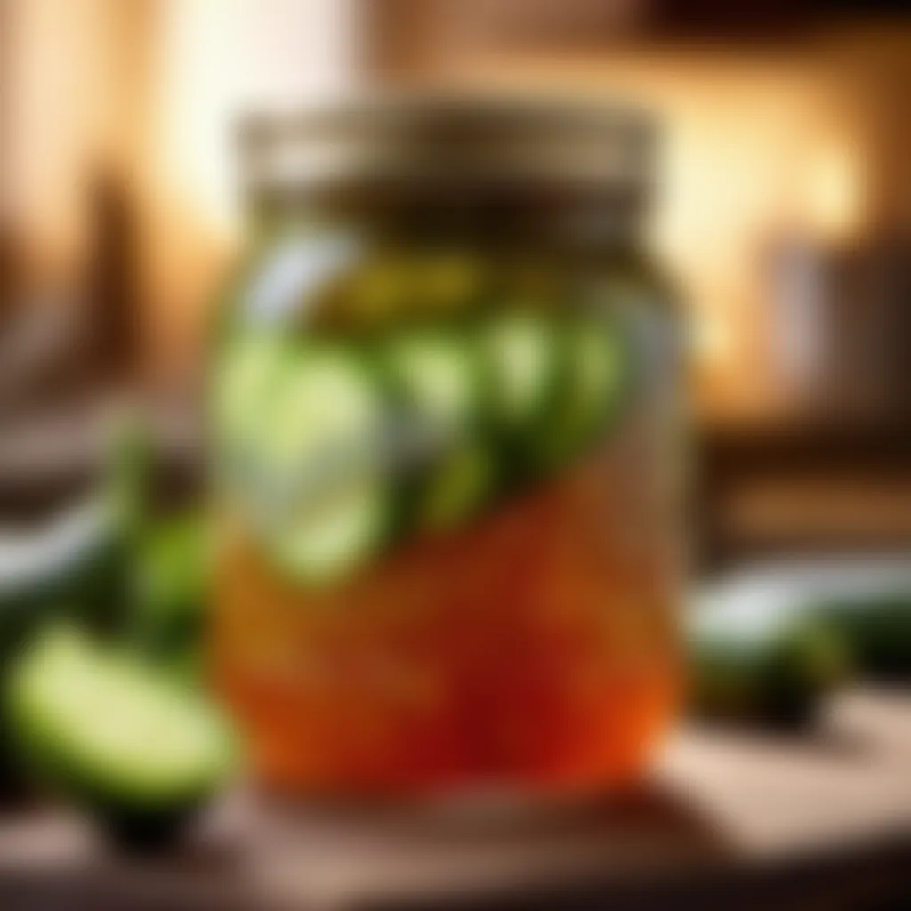 Cucumber relish jar