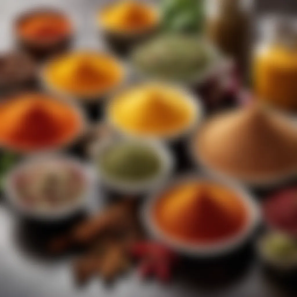 Illustration highlighting the diverse flavors and spices used in recipes