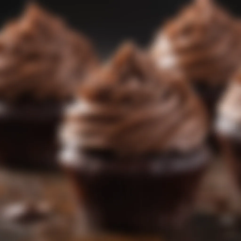 Elegant Chocolate Cupcake Batter Swirls