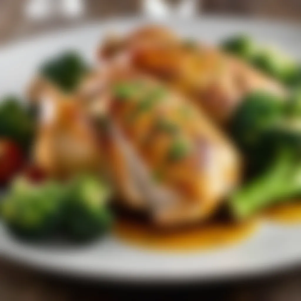 Gourmet Stuffed Chicken with Broccoli Florets