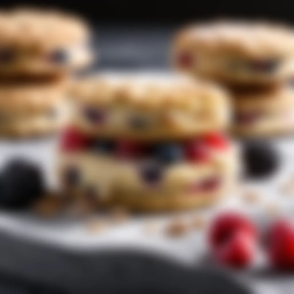 Healthy Biscuits with Fresh Berries