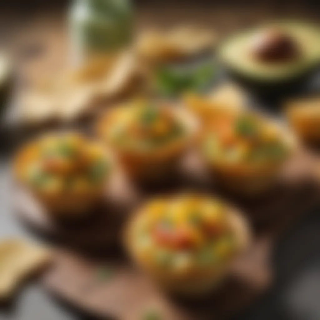 Avocado and Mango Salsa Cups with Plantain Chips