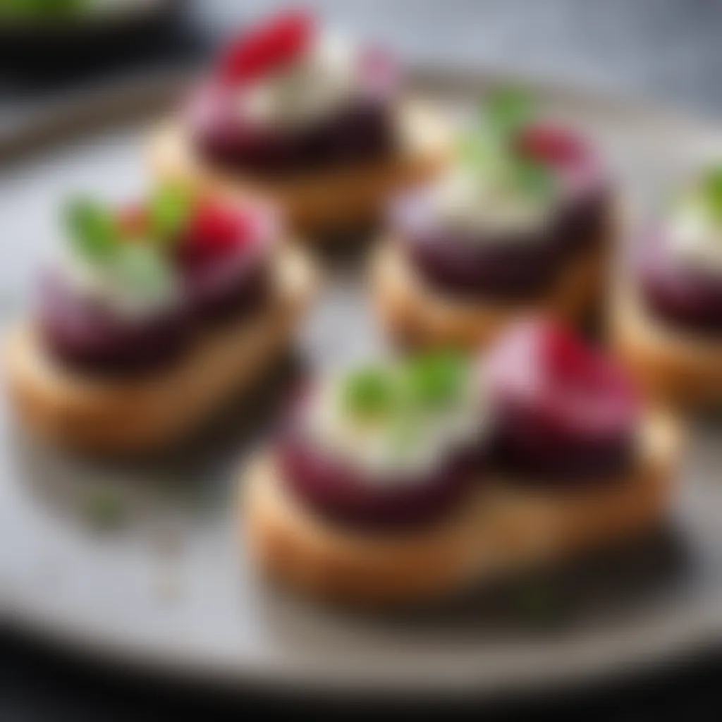 Exquisite Beetroot and Goat Cheese Crostini