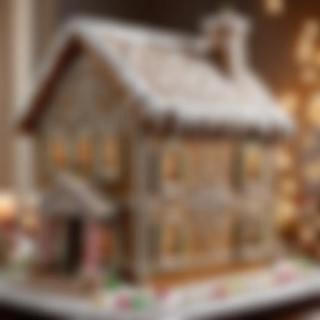 Intricate Gingerbread House Icing Detail