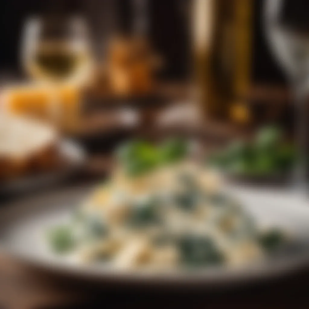 Luxurious Dining Experience with Alfredo and Asiago Cheese