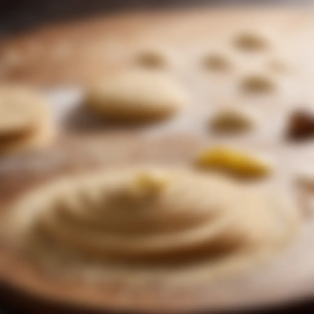 Abstract representation of the delicate oatcake dough preparation