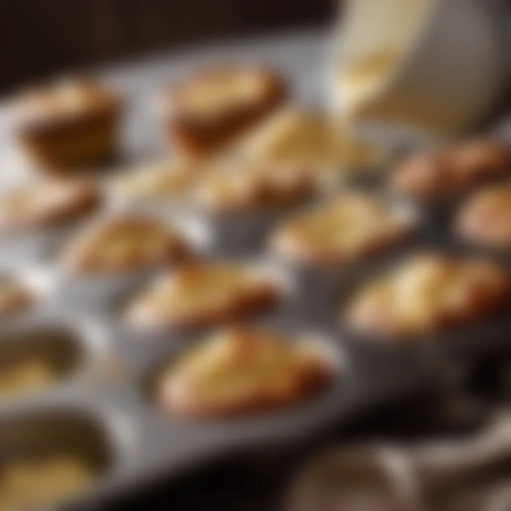 Pouring Batter into Muffin Tins