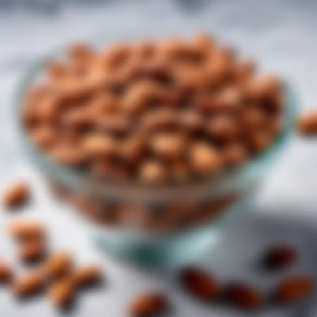 Ground Almonds in a Glass Bowl
