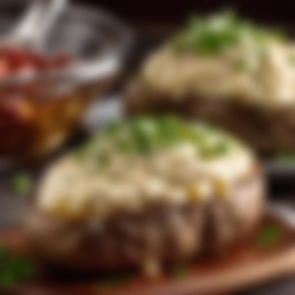 Delicious Creamy Filling of Omaha Steaks Twice Baked Potato